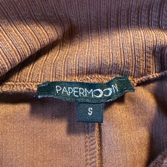 Papermoon Chestnut Ribbed cropped jacket - Picture 4 of 8